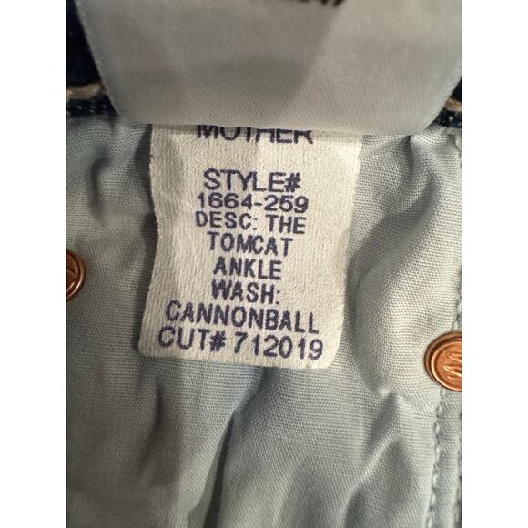 Mother Tomcat Ankle in Cannonball Straight Crop Stretch Jeans 26 $258 (NEW) - Picture 8 of 8